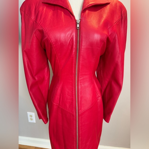 Authentic Vintage Michael Hoban North Beach Leather Dress XS - Picture 8 of 9